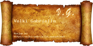 Velki Gabriella névjegykártya